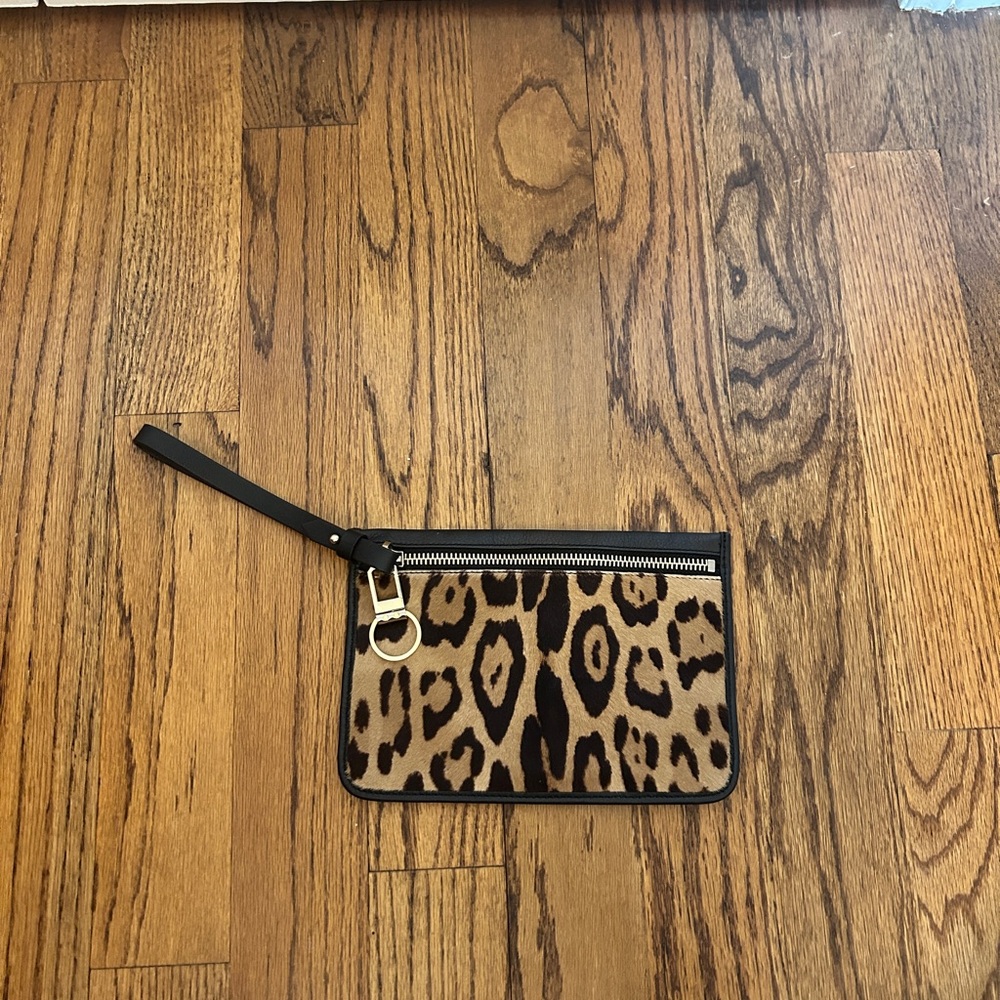 Alexander Wang - Leopard Print Wristlet Clutch - Picture 1 of 4